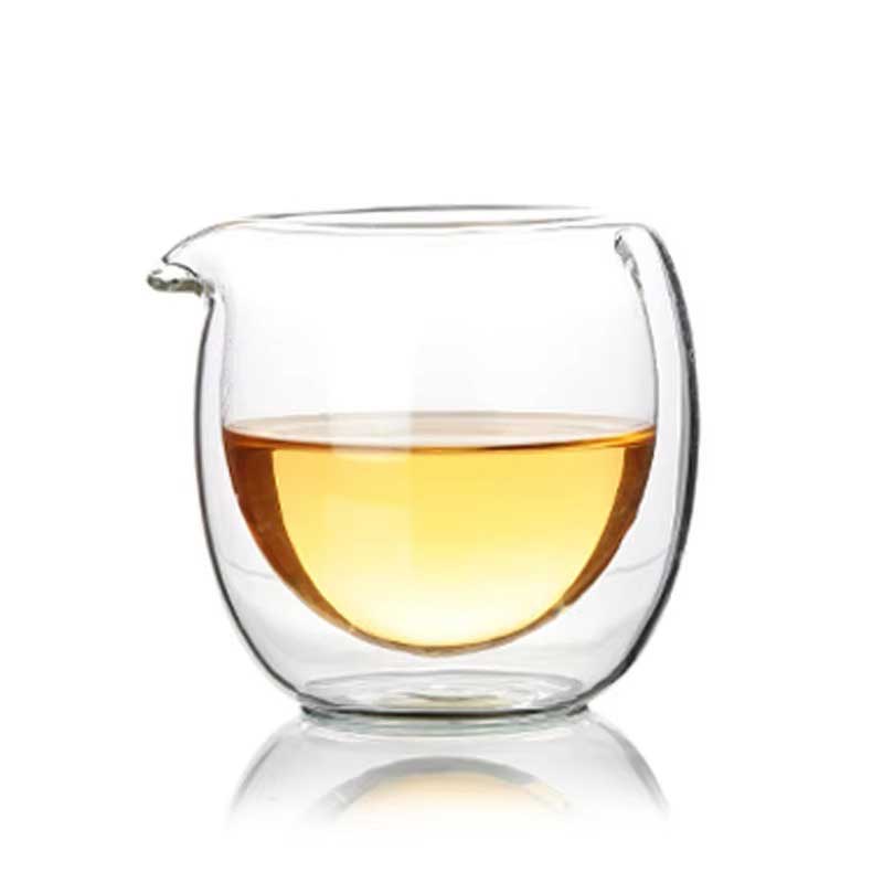 200ml Double Wall Glass Cup with Spout – Heat Resistant Borosilicate Glass for Tea or Tealight Candle