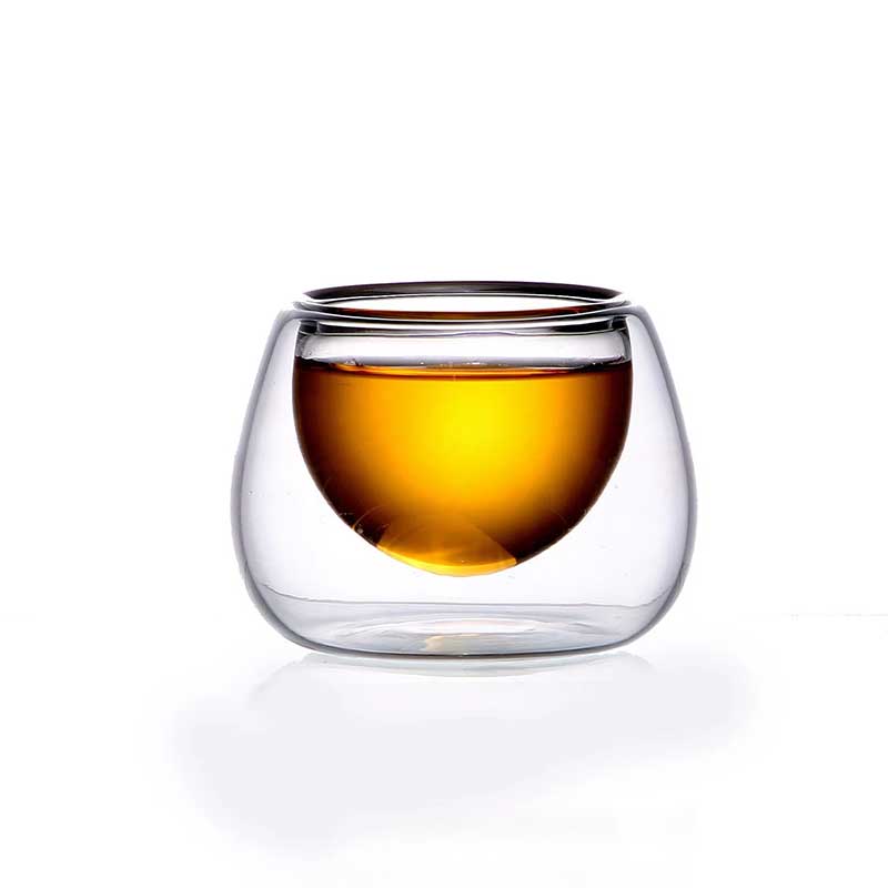 90ml Heat Resistant Double Wall Glass Cup – High Borosilicate Glass for Tea & Espresso