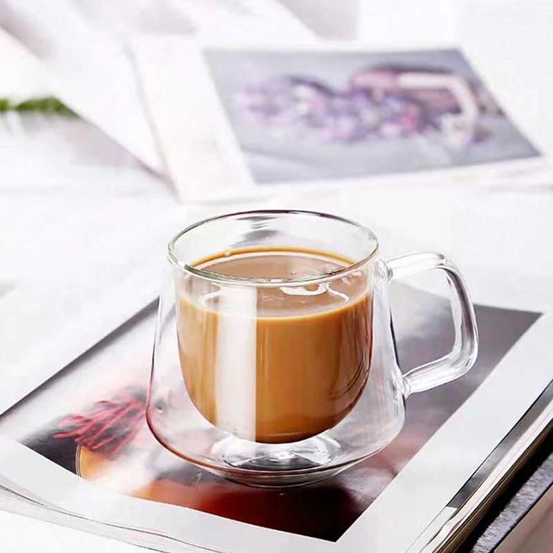 Double Layer Heat-Resistant Glass Cup – Insulated Clear Tumbler for Coffee, Water & Juice