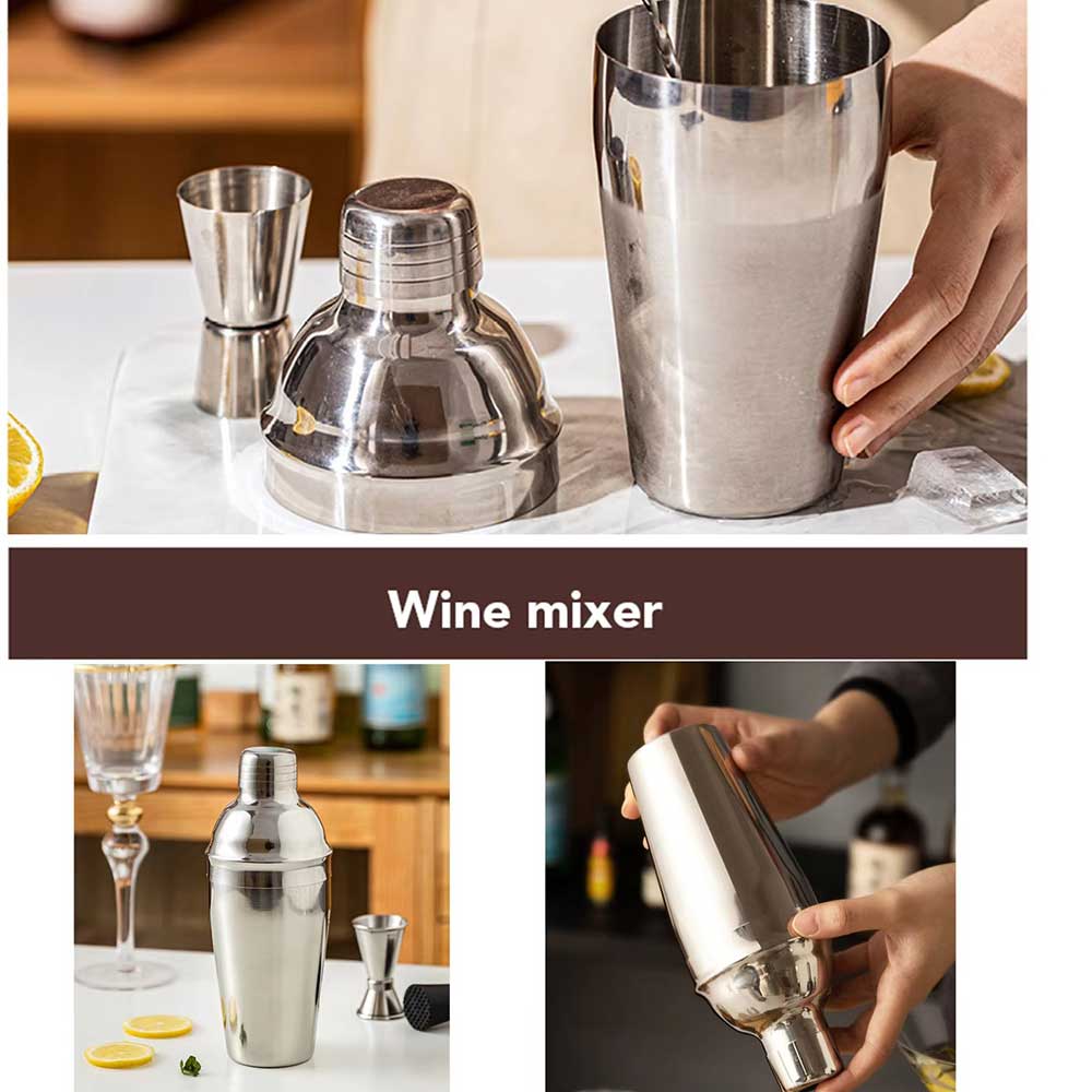 10-Piece Stainless Steel Bartender Kit with Stand