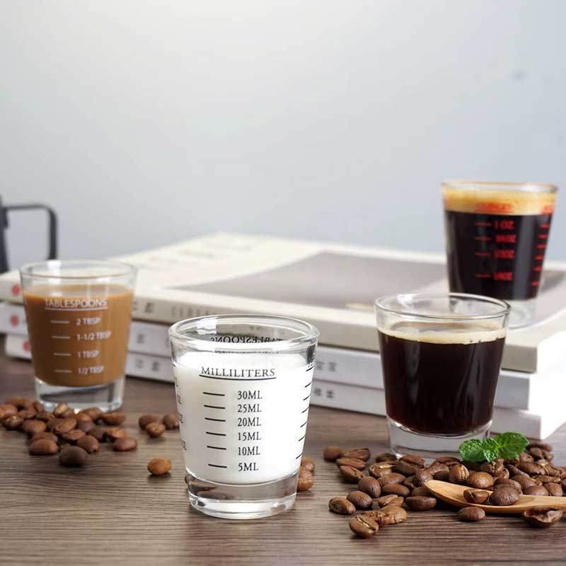 30ML Round Shot Glass for Espresso – Clear Mini Glass Cup