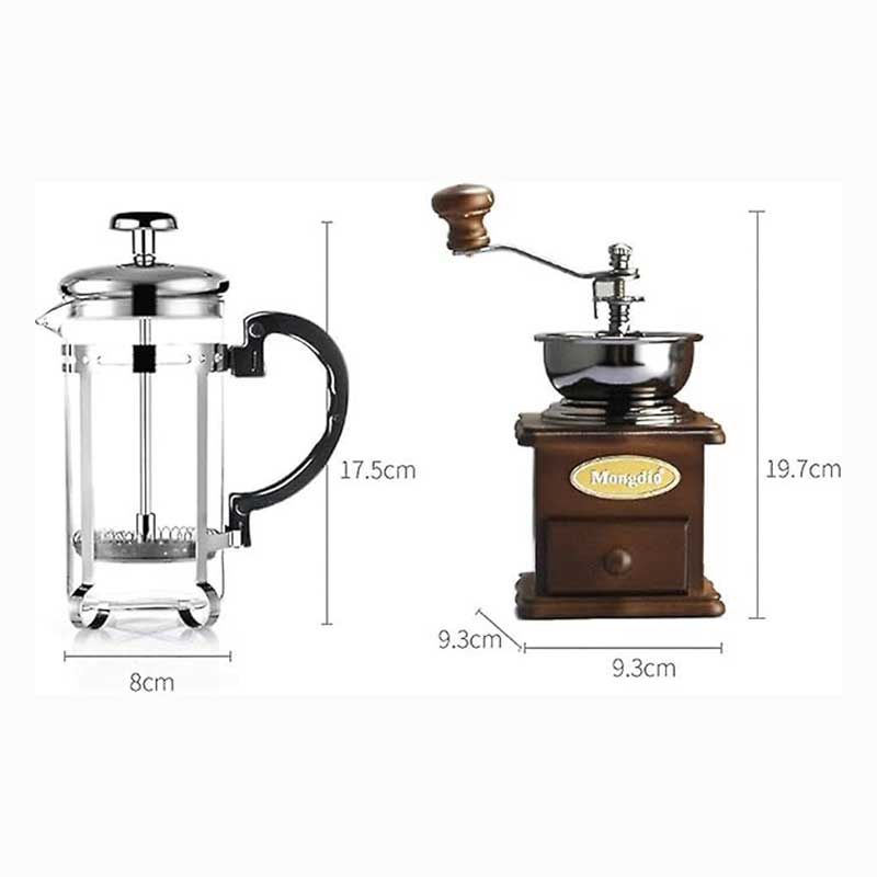 350ml French Press Coffee Maker with Wooden Handle Coffee&Co.
