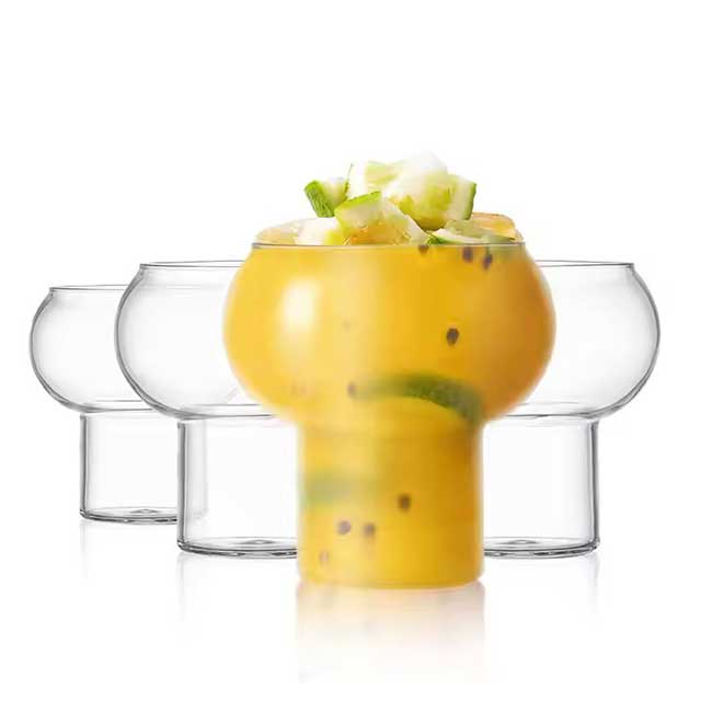 300ml Vintage Ribbed Glass Cups – Unique Matcha & Cocktail Glasses for Iced Coffee, Juice, Milk & Beverages