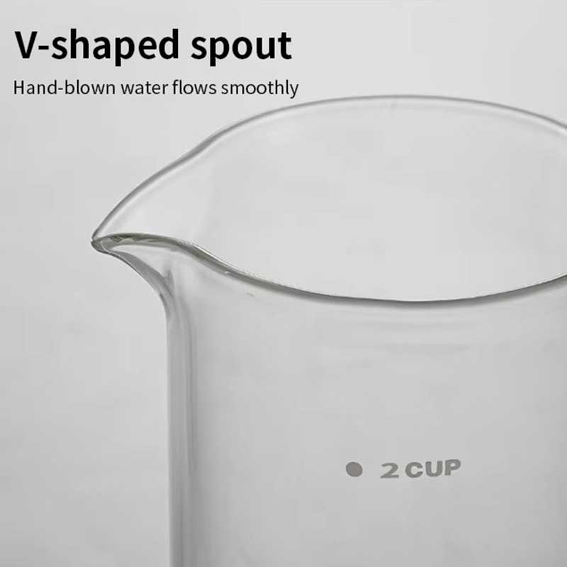 400ml Glass French Press Coffee Maker with Bamboo Lid