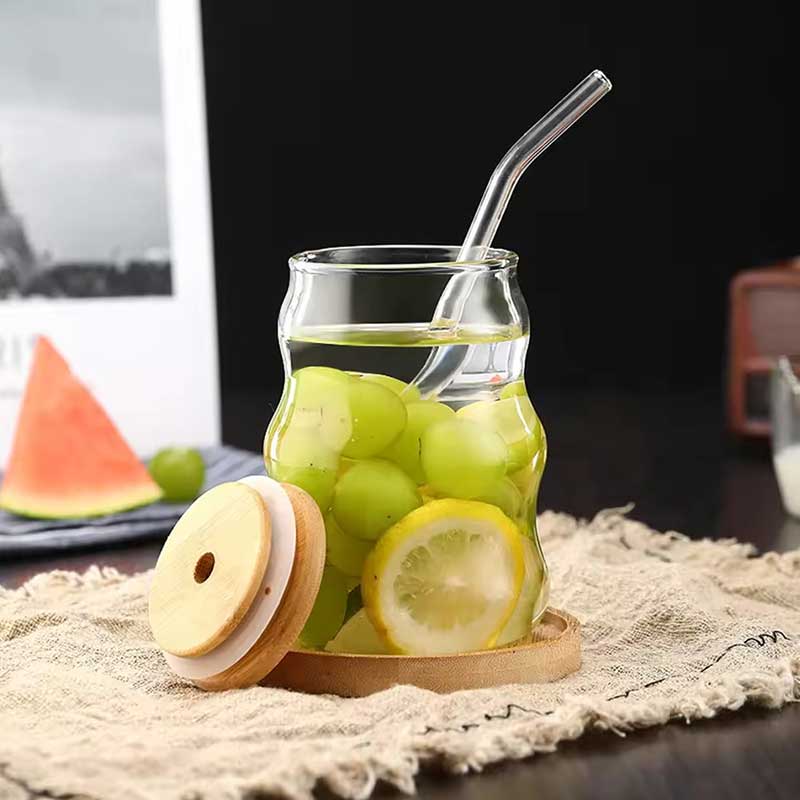 500ml Portable Glass Cup – Ideal for Coffee, Milk, Juice, and Cold Drinks