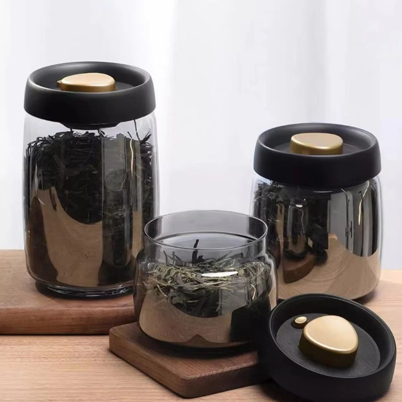 500ml Glass Vacuum Seal Food Storage Jar – Airtight Canister for Coffee Beans and Dry Goods