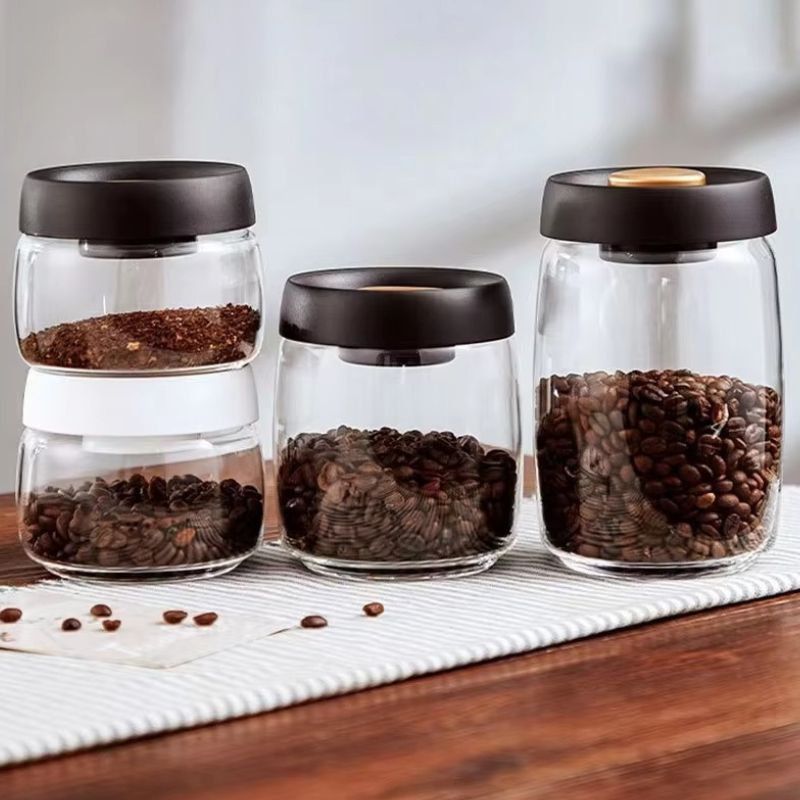 500ml Glass Vacuum Seal Food Storage Jar – Airtight Canister for Coffee Beans and Dry Goods