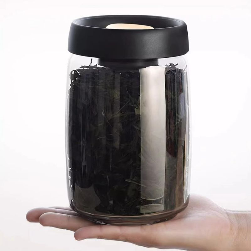 500ml Glass Vacuum Seal Food Storage Jar – Airtight Canister for Coffee Beans and Dry Goods