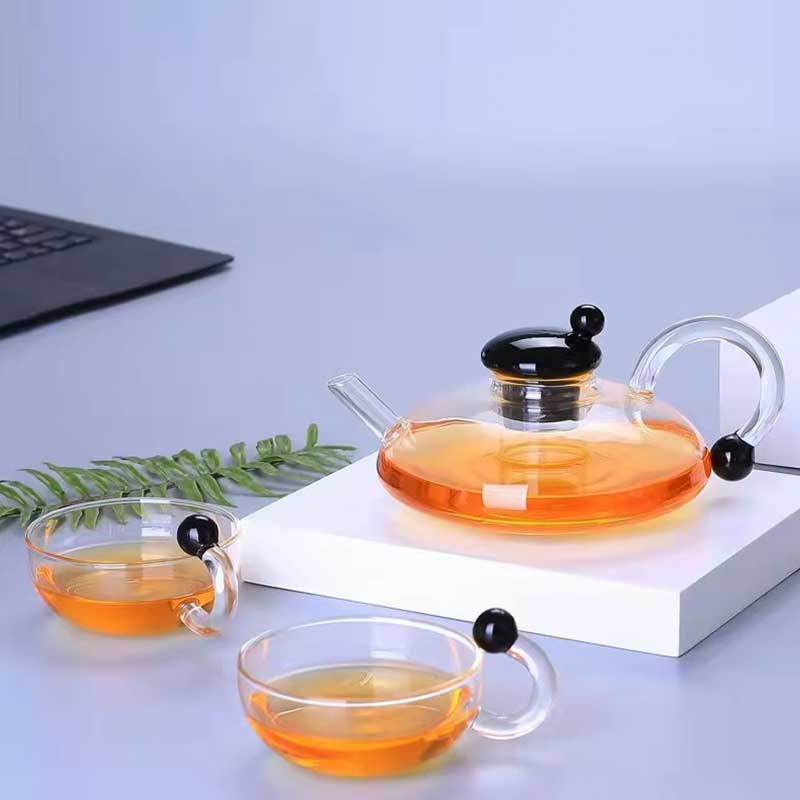 520ml Borosilicate Glass Teapot with Built-in Filter