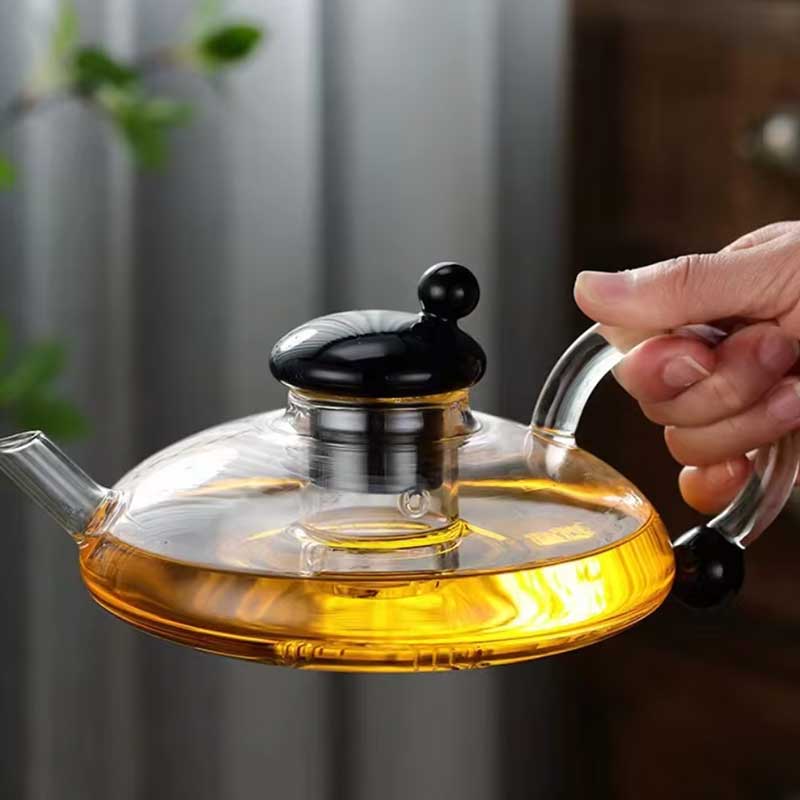 520ml Borosilicate Glass Teapot with Built-in Filter
