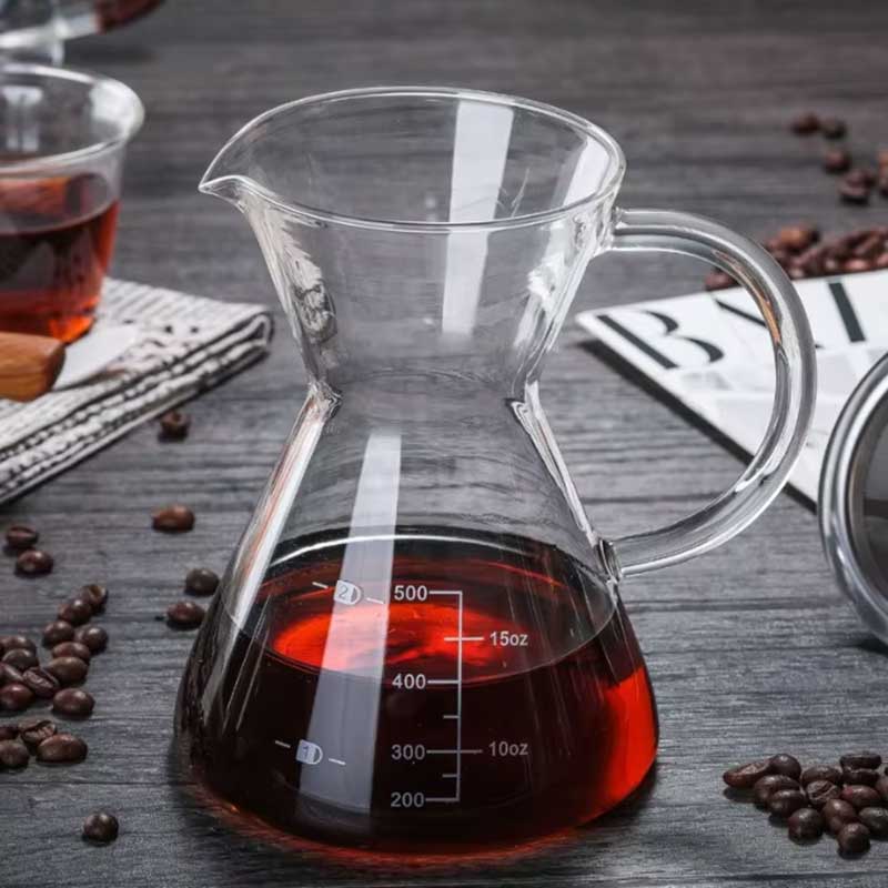 Artisan Glass Pour Over Set – Reusable Steel Filter & Carafe