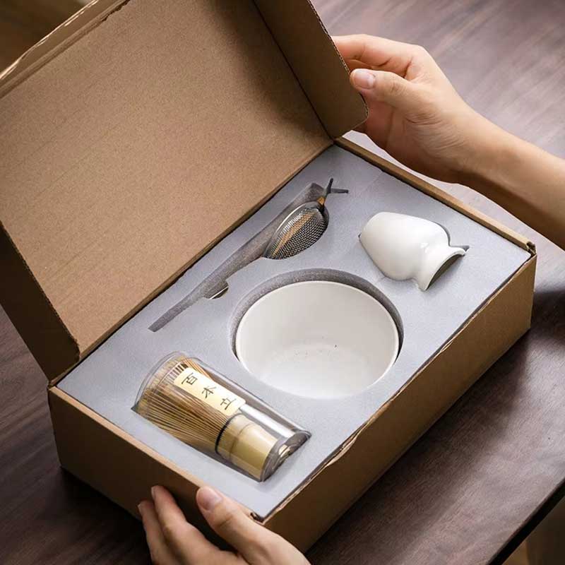 6-Piece Matcha Tea Set with Bowl & Bamboo Whisk