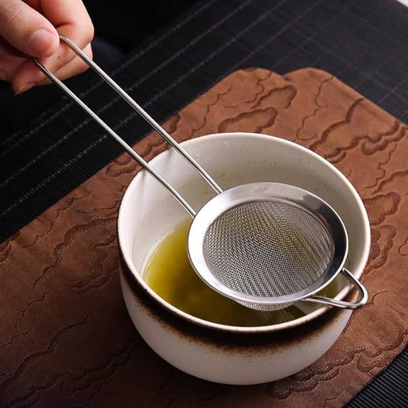 6-Piece Matcha Tea Set with Bowl, Whisk & Sieve - Black