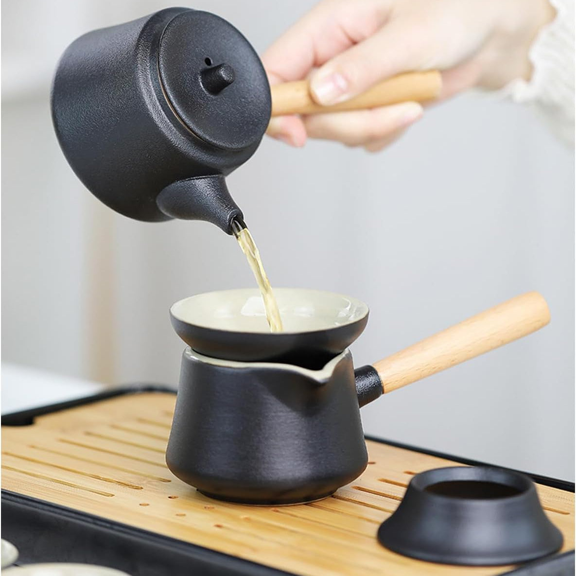 Modern Glazed Ceramic Tea Set – Minimal Porcelain Teapot Set for Elegant Daily Brewing