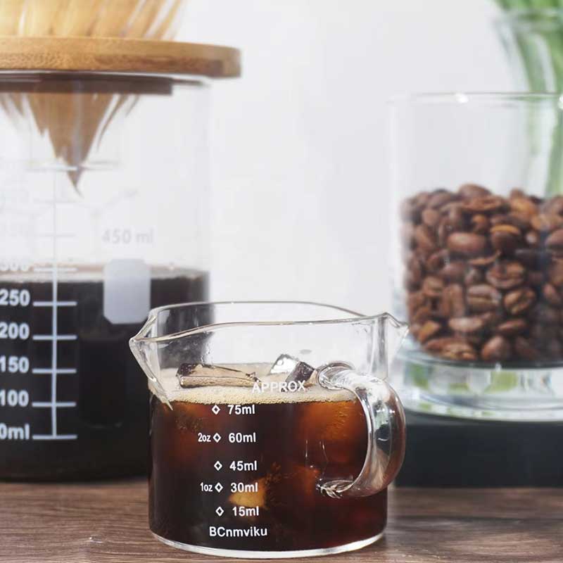 75ML Double Spout Measuring Cup – Clear Glass Measuring Jug for Liquids