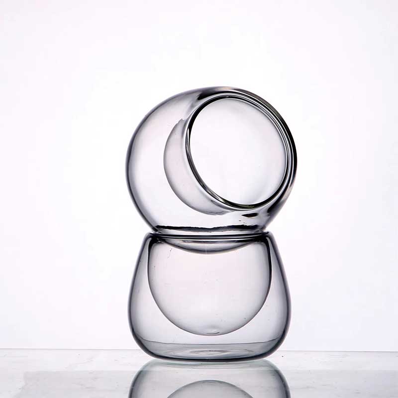 90ml Heat Resistant Double Wall Glass Cup – High Borosilicate Glass for Tea & Espresso