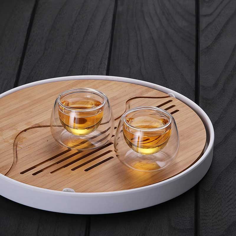 90ml Heat Resistant Double Wall Glass Cup – High Borosilicate Glass for Tea & Espresso