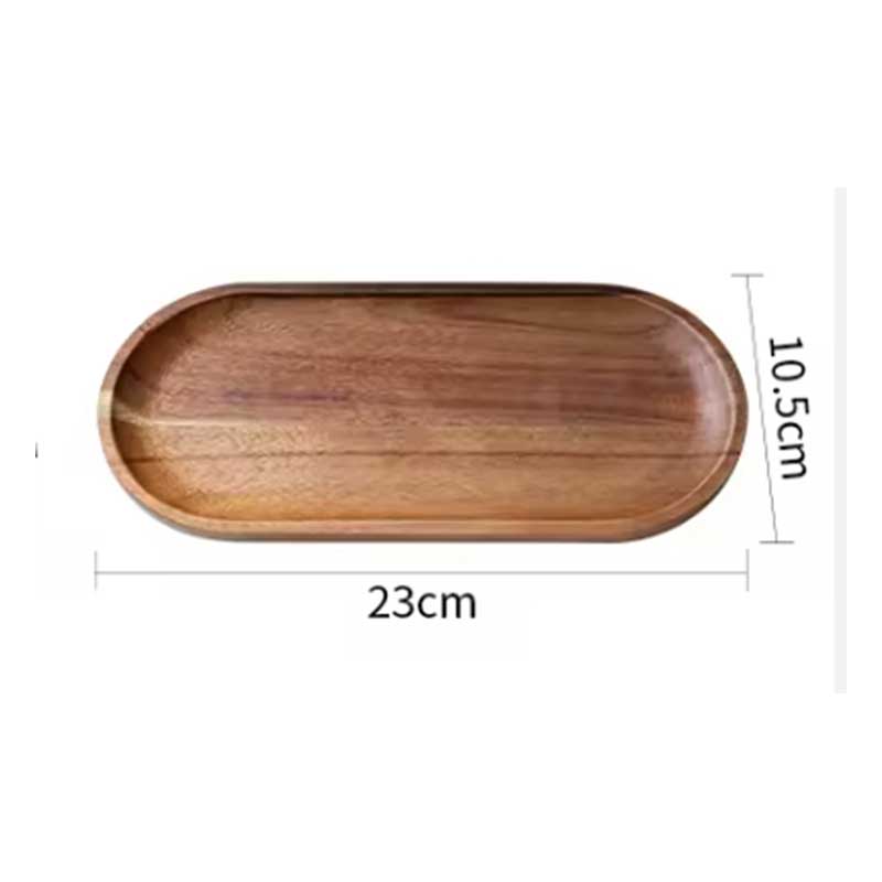 Acacia Wood Serving Tray for Tea, Dessert & Snacks