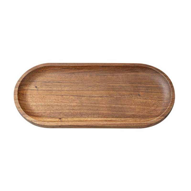 Acacia Wood Serving Tray for Tea, Dessert & Snacks
