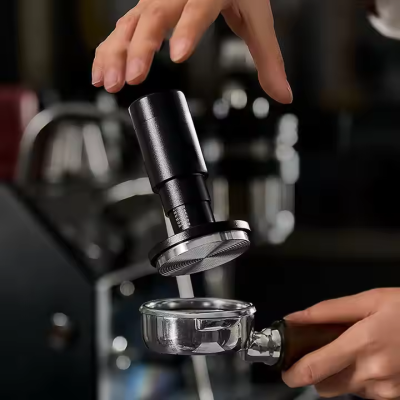 Adjustable Pressure Premium Coffee Tamper – 2-in-1 Barista Tool with WDT Needle (51mm)