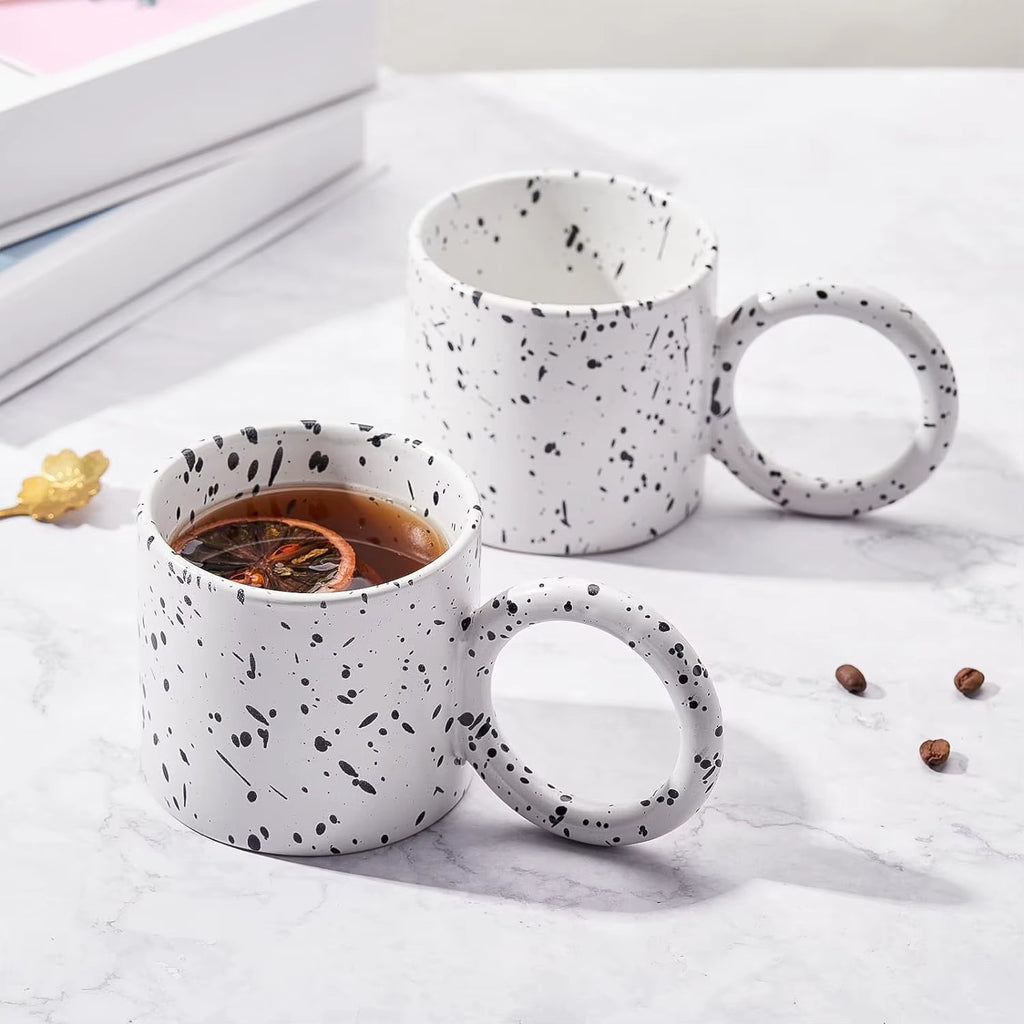 350ml Funky Nordic Ink Speckled Ceramic Coffee Mug