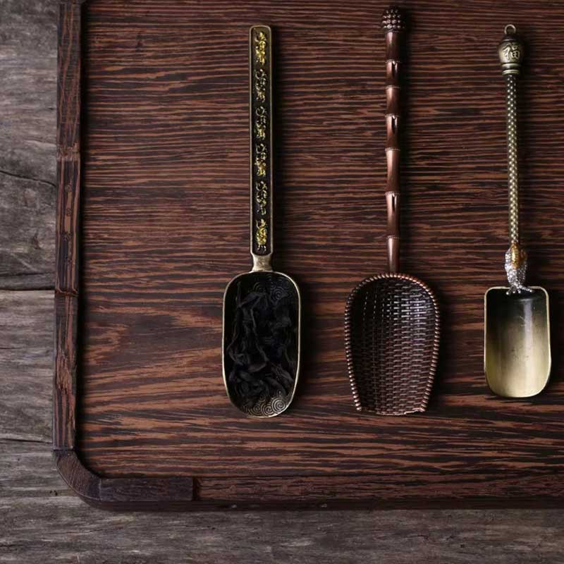Alloy Tea Scoop Measuring Spoon for Kung Fu Tea