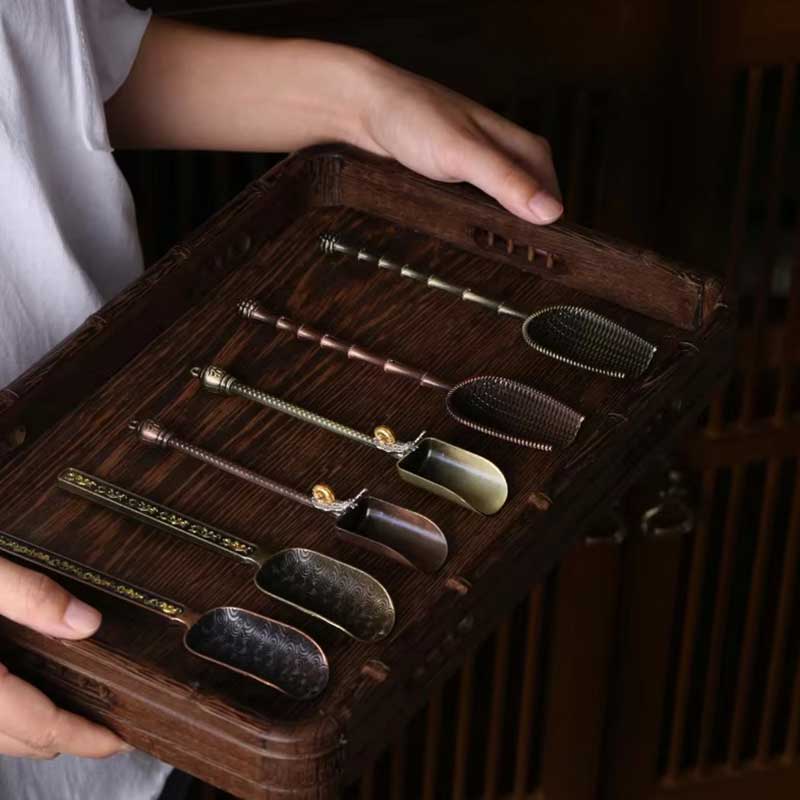Alloy Tea Scoop Measuring Spoon for Kung Fu Tea