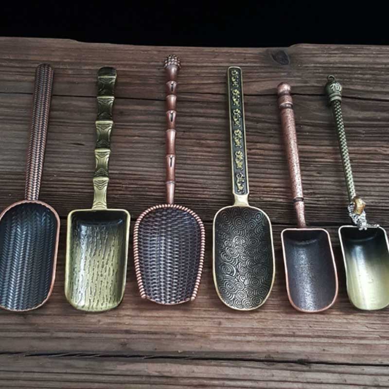 Alloy Tea Scoop Measuring Spoon for Kung Fu Tea