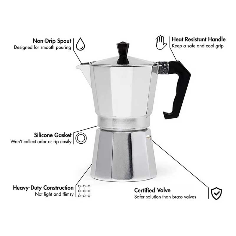 Aluminum Italian-style Moka Pot