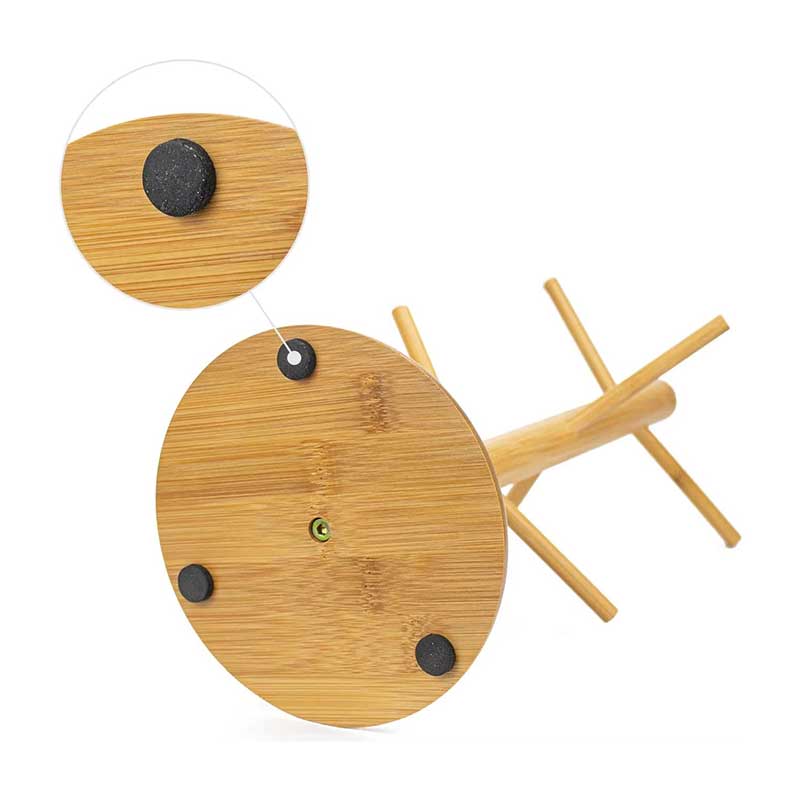 Bamboo Mug Holder Tree with 6 Hooks