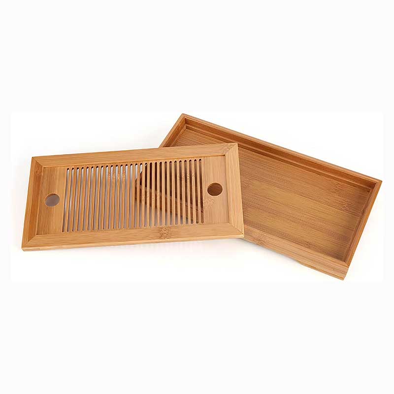 Bamboo Serving Tray for Tea, Coffee & Snacks