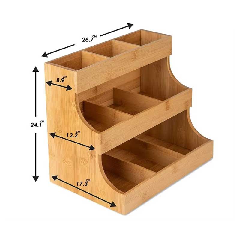 Bamboo Tea Bag Organizer with 3-Tier Storage Coffee&Co.