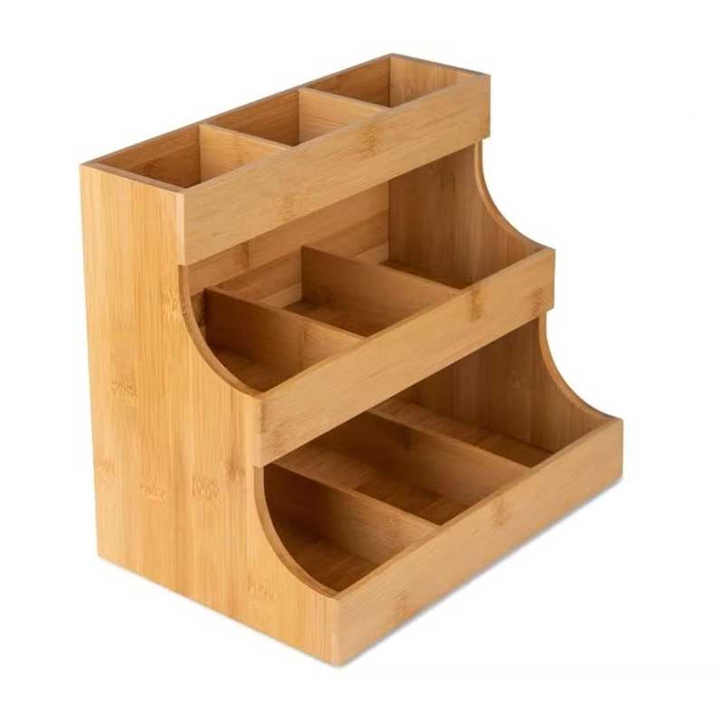 Bamboo Tea Bag Organizer with 3-Tier Storage Coffee&Co.
