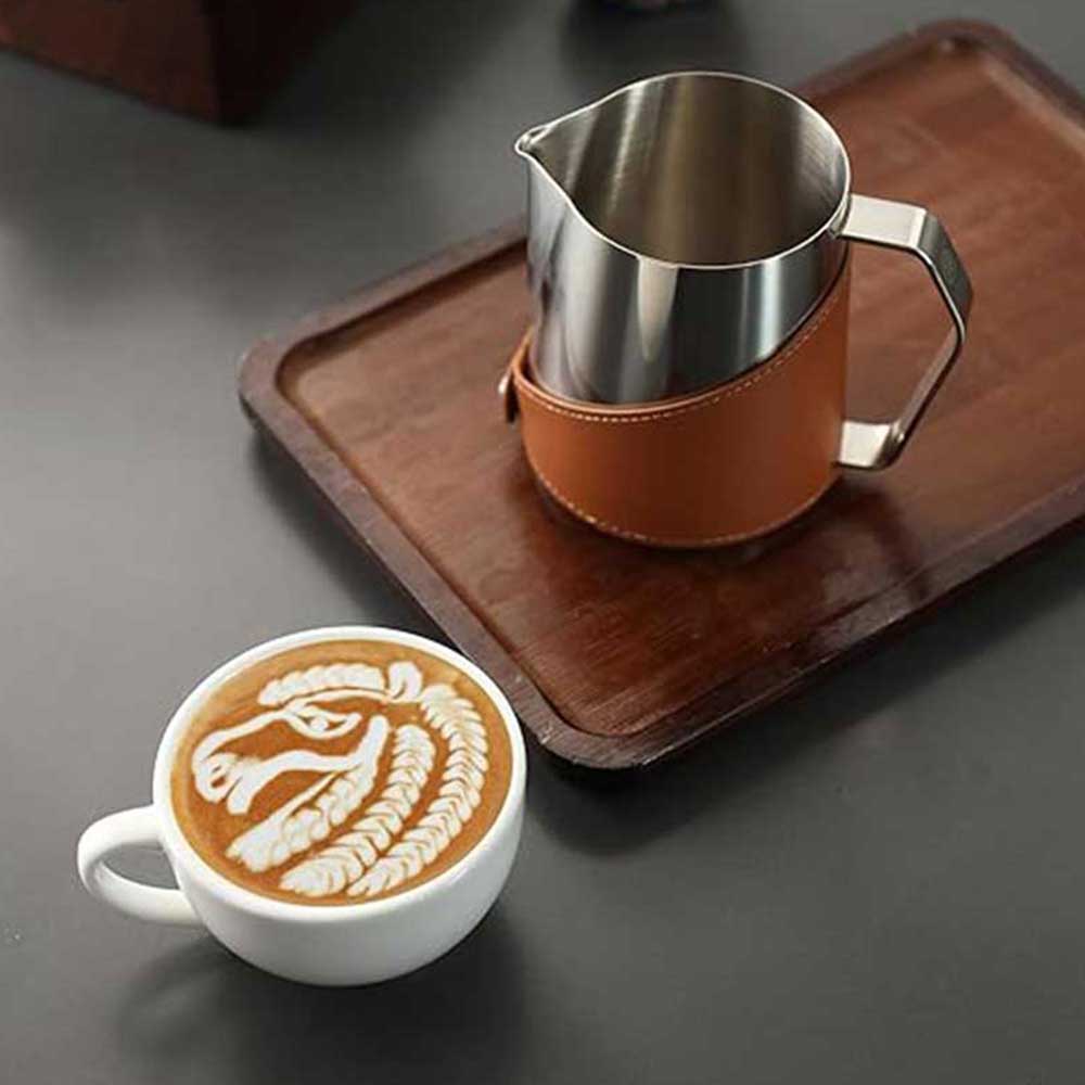 Milk Frothing Pitcher 450ml – Latte Art Jug Insulated Grip | ZeroHero