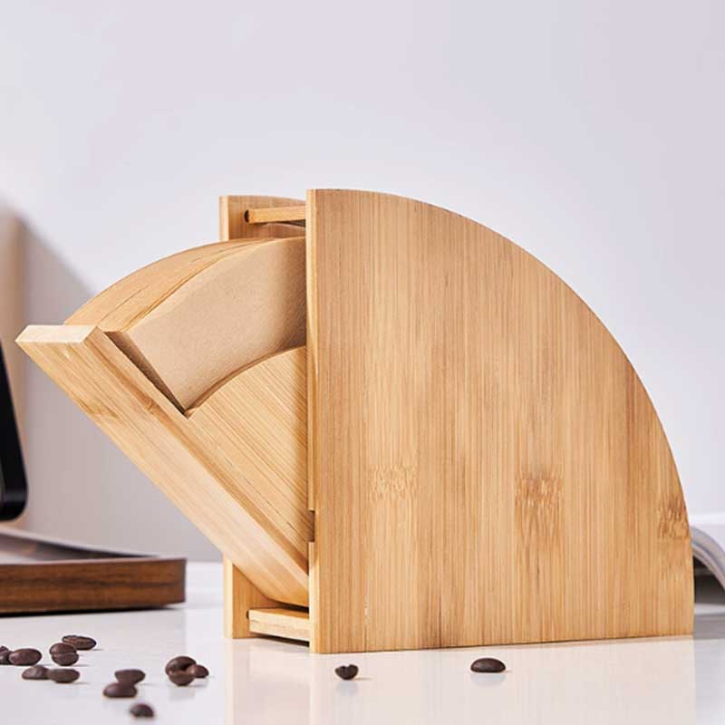 Beech Wood Coffee Filter Holder with Acrylic Lid