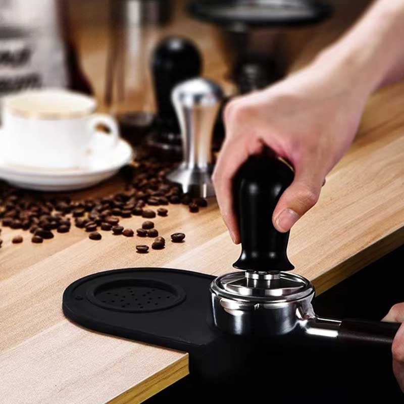 Single Black Silicone Espresso Tamper Mat