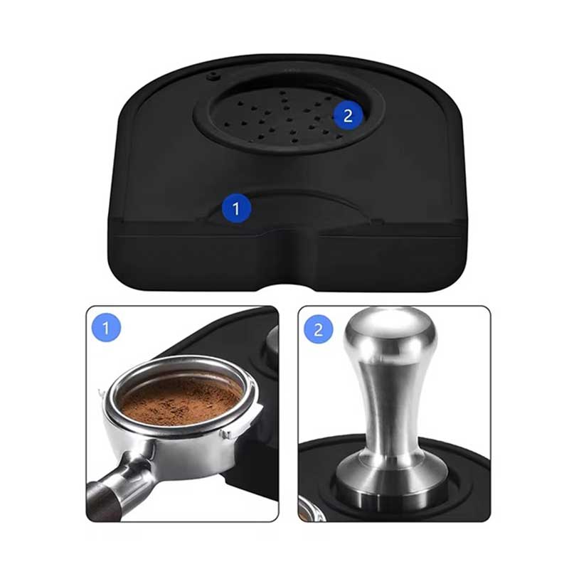 Single Black Silicone Espresso Tamper Mat