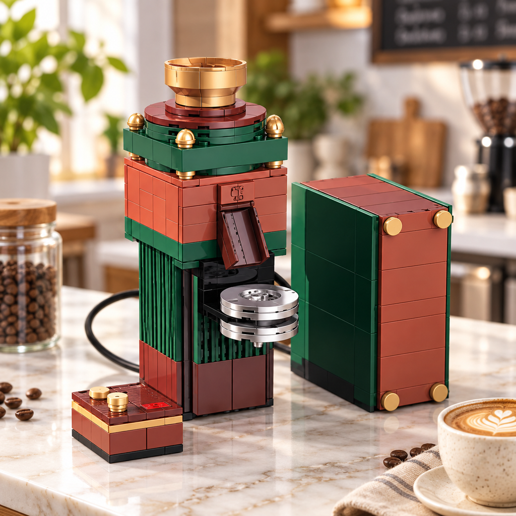 Midsummer Green Coffee Grinder Building Blocks – 408+ Pieces