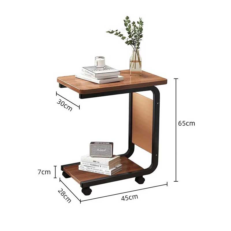 C-Shaped Sofa Table – Rolling Coffee & Laptop Side Table Coffee&Co.