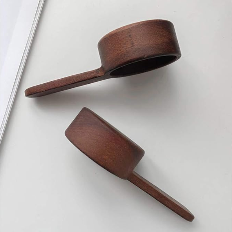 CISHNOU Wooden Coffee Scoop – Tablespoon Measuring Spoon for Ground Coffee, Tea, and Kitchen Use