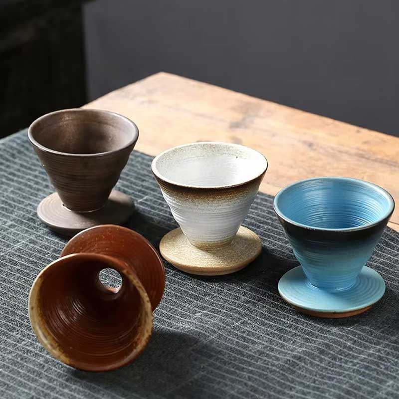 Vintage Ceramic Pour Over Coffee Maker Set