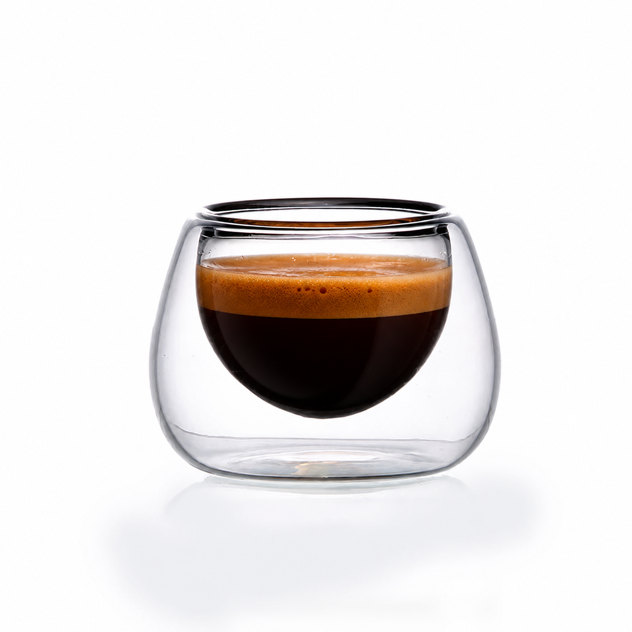90ml Heat Resistant Double Wall Glass Cup - Pack of 4 – High Borosilicate Glass fo Espresso