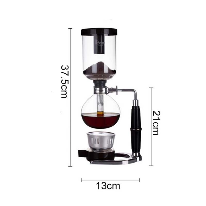 Classic Style Syphon Coffee Maker with Handle – Health-Friendly Coffee Brewing Kit