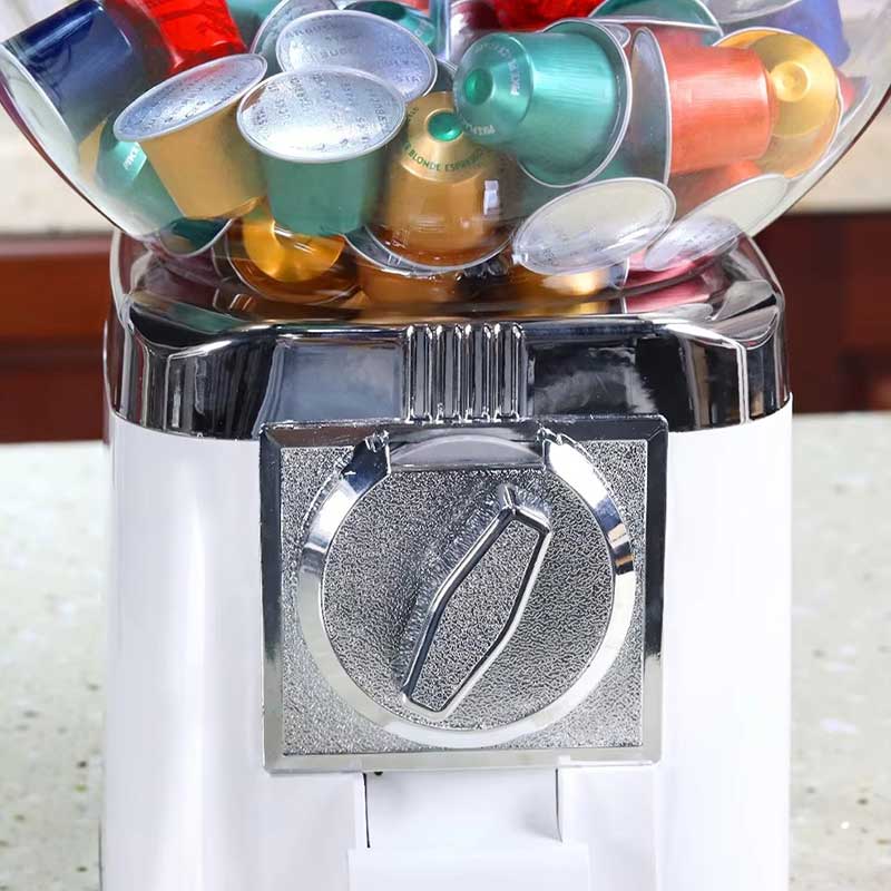 Premium Coffee Capsule Dispenser & Organizer – Glass Storage Stand for Nespresso Capsules