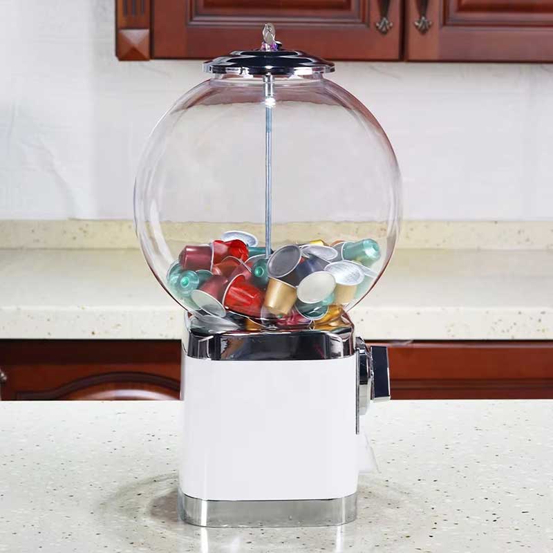 Premium Coffee Capsule Dispenser & Organizer – Glass Storage Stand for Nespresso Capsules