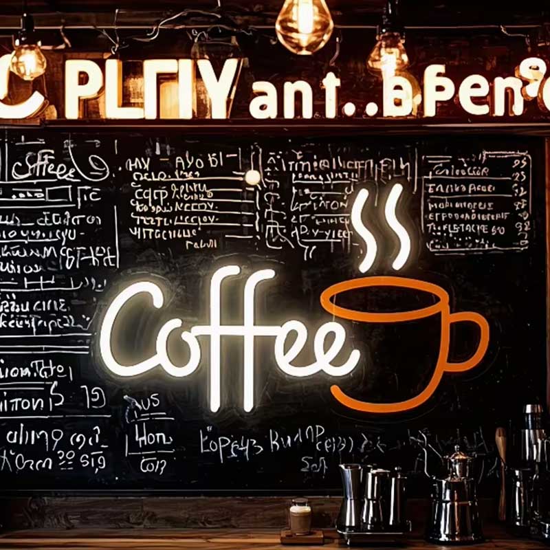 Coffee LED Neon Sign – Modern Café Wall Light for Coffee Lovers & Home Bars