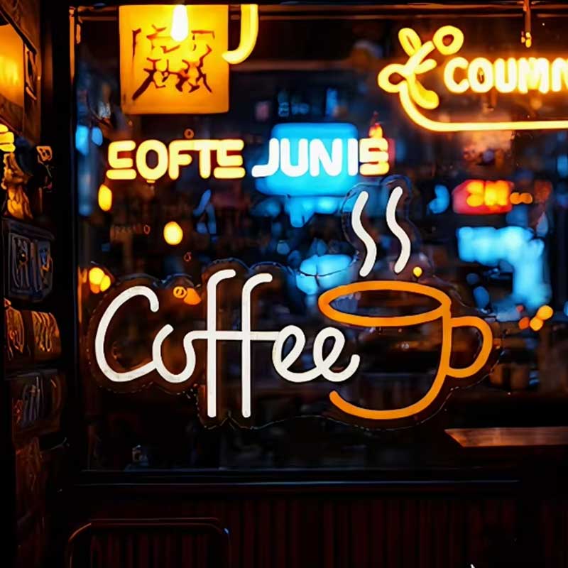 Coffee LED Neon Sign – Modern Café Wall Light for Coffee Lovers & Home Bars