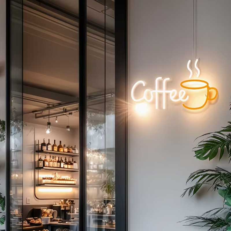 Coffee LED Neon Sign – Modern Café Wall Light for Coffee Lovers & Home Bars