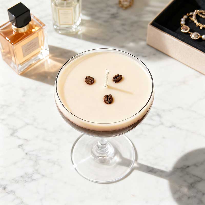 Espresso Scented Soy Candle 7.5oz – Rich Coffee Aroma in Glass Jar
