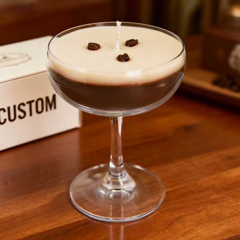 Espresso Scented Soy Candle 7.5oz – Rich Coffee Aroma in Glass Jar
